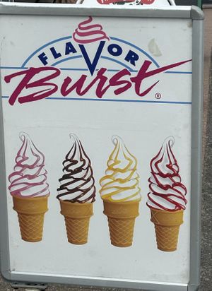 Visual poster drawing to explain description   at Sweetwater (Ice Cream) in North Carolina