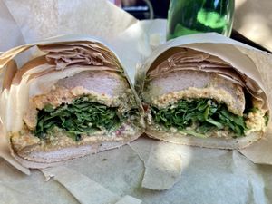 “Adult Grilled Cheese” - NOTHING grilled cheese about it, but still yummy in its own right.  at Pushkin's Bakery in Sacramento