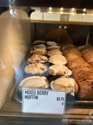 Vegan options in the case   at Pushkin's Bakery in Sacramento