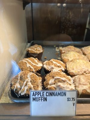 Vegan options in the case   at Pushkin's Bakery in Sacramento