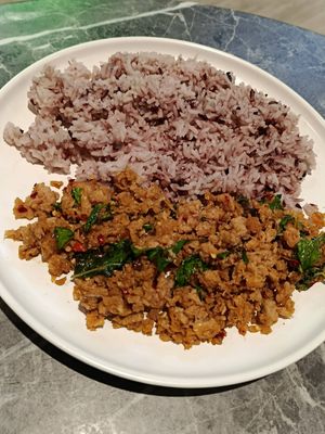Pad Kaprao at So Vegan - Phoenix Pratunam in Bangkok