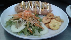 Vegan hotdog... so delicious  at Vegan House in Medellin