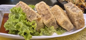 Yam cake at Nature Vegetarian Delights (NVD) Restaurant in Northeast Singapore