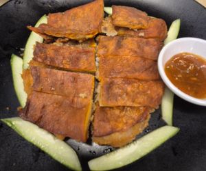 Suckling "pig" (yam) at Nature Vegetarian Delights (NVD) Restaurant in Northeast Singapore