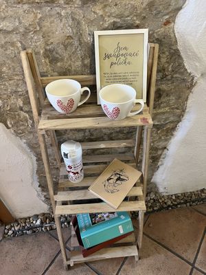 Swapping shelf   at Dvorek Litomyšl in Litomysl