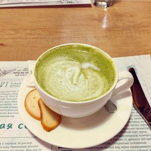 matcha latte at Zelen in Odessa