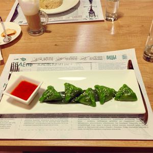 vegan dumplings at Zelen in Odessa