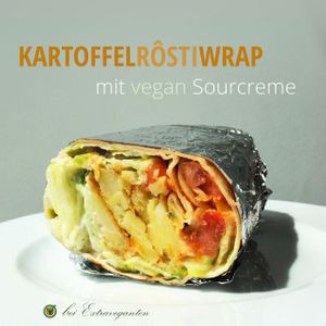 vegan wrap with potato and vegetables  at Die Extraveganten in Augsburg