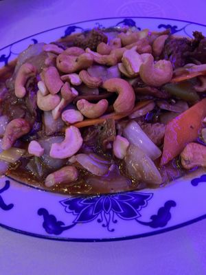 Mock chicken and cashews  at Dynasty in Lagos