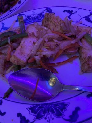 Salt and pepper tofu (eaten most of it)  at Dynasty in Lagos
