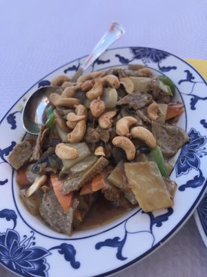 vegan cashew nut chicken  at Dynasty in Lagos