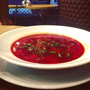 borsch at Prana Bar in St Petersburg