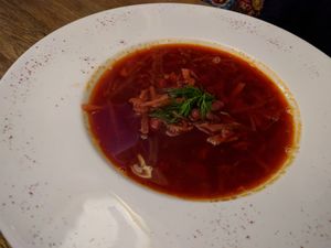 Borscht at Prana Bar in St Petersburg