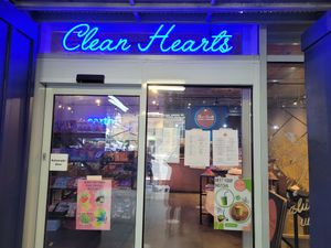 Café entrance at Clean Heart Coffee & Organics in London