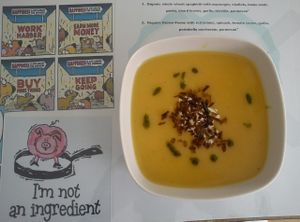 Potato & Leek Soup with Seaweed at Chirimoya. IT'S ALL ORGANIC! IT'S ALL BIO! at Chirimoya Healthy Food Station in Fuengirola