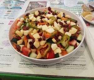 Cous-cous salad at Chirimoya Healthy Food Station in Fuengirola