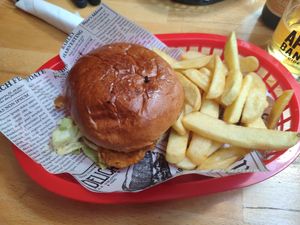 cheese burguer no cheese vegetarian patty at Billy Buns 1 | Damrak in Noord-holland