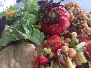 An example of an individual creation for a healthy and delicious lunch... at El Naturista in Frankfurt