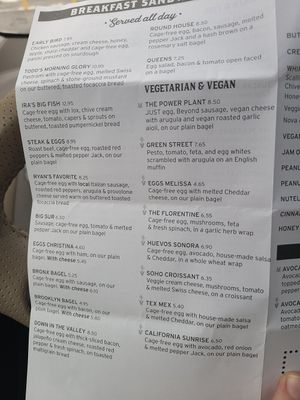 Menu at Ithaca Bakery - Meadow St in Ithaca