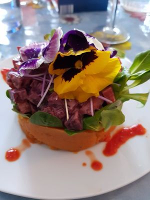 "Causa of Peru" with our veganesa. at Private Chef - Emotional Vegan Food in Lanzarote