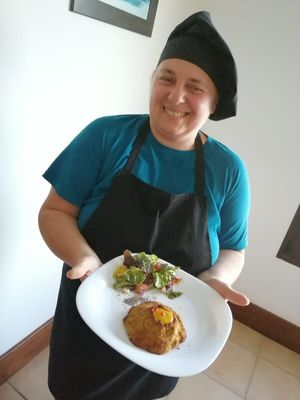 Falafel Volcano likes Lanzarote's volcanos. at Private Chef - Emotional Vegan Food in Lanzarote