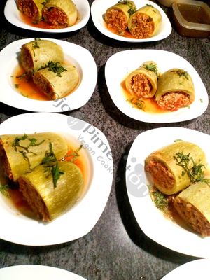 Morocco! zucchini stuffed with soy. at Private Chef - Emotional Vegan Food in Lanzarote