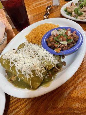Enchiladas verdes  at Las Anitas in Los Angeles