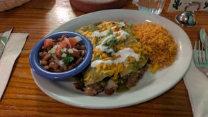 "chicken" enchiladas at Las Anitas in Los Angeles