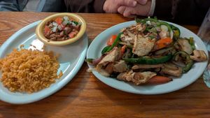 "chicken" fajitas at Las Anitas in Los Angeles