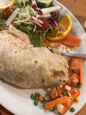 I tried to salvage the burrito by taking the carrot out   at Las Anitas in Los Angeles