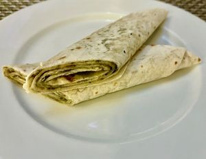 Zataar and oil saj at CASCADES in Dubai