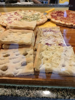 Focacce assortite at Tuchetin  in Laigueglia