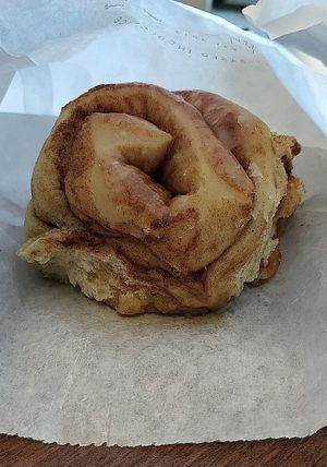 Cinnamon roll at Considerit in Edinburgh