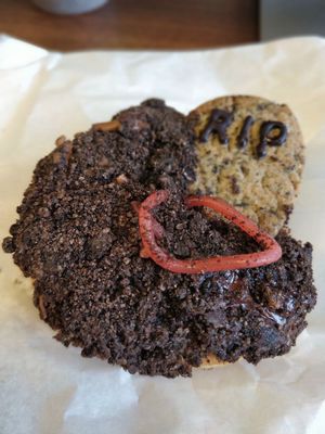 Halloween Chocolate doughnut at Considerit in Edinburgh