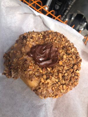 It’s a donut - hazelnut and praline  at Considerit in Edinburgh