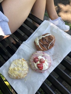 Triple choc, passion fruit and coconut, strawberries and cream at Considerit in Edinburgh