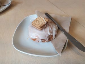 My custard doughnut, just to avoid being called a scammer at Considerit in Edinburgh