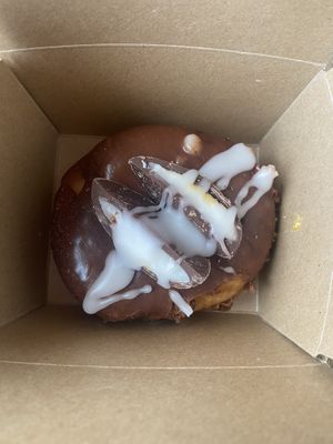 Crème egg donut   at Considerit in Edinburgh