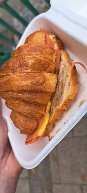 Ham & cheeze croissant at Considerit in Edinburgh