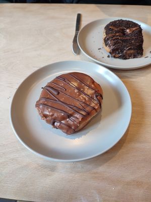 Boston Creme filled doughnut at Considerit in Edinburgh