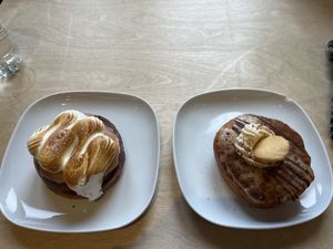 Lemon meringue and a mocha donut!  at Considerit in Edinburgh