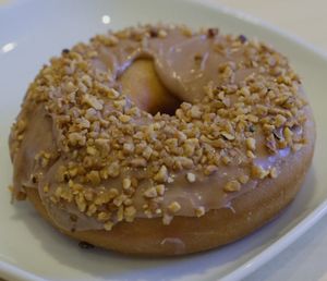 Hazelnut and chocolate doughnut at Considerit, Edinburgh at Considerit in Edinburgh