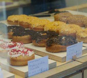 Vegan doughnuts at Considerit, Edinburgh at Considerit in Edinburgh