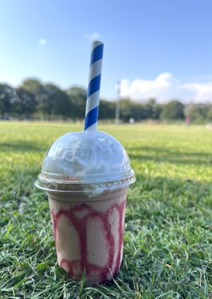 Strawberry milkshake   at Considerit in Edinburgh