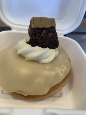 Pistachio brownie doughnut   at Considerit in Edinburgh