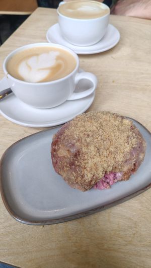 Strawberry cheesecake donut at Considerit in Edinburgh