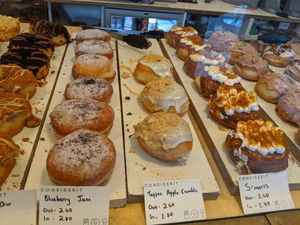 some of the donuts at Considerit in Edinburgh