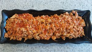 Vegan Buffalo Chick'n...with homemade ranch...soooo good! at Tabor Bagels in Morris Plains