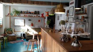 Inside
 at Woodah Cafe in Copenhagen