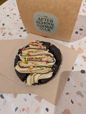Pistachio chocolate cookie at The After School Cookie Club - Mayfair in London